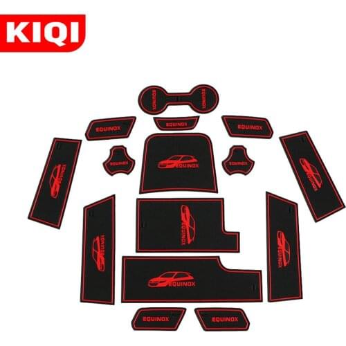 Car Rubber Door Mat for Chevrolet Equinox 2017 2018 2019 Gate Slot Pad Mats Anti-slip Cup Pad Interior Decoration Accessory