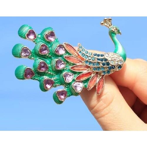 Temperamental joker fashion drops glaze set to get new Peacock brooch sweater cardigan coat brooch pin coat brooch pin