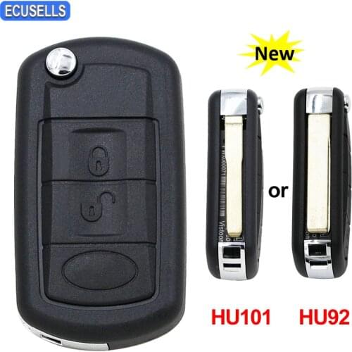 3 Button Flip Remote Key Shell Case Folding Smart Car Key Housing For Land Rover Range Rover Sport LR3 Discovery 3 Uncut Blade
