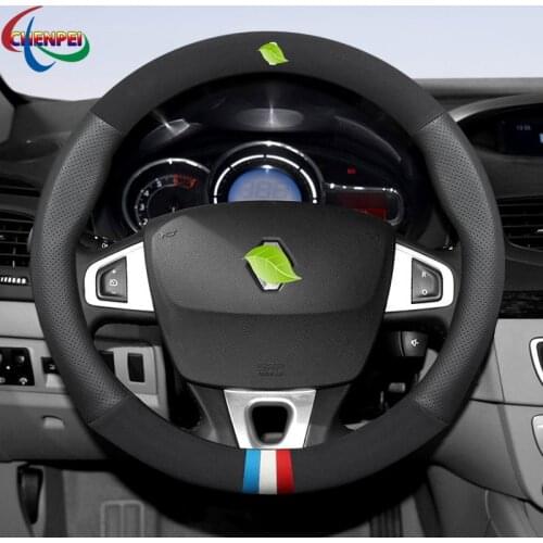 Car Steering Wheel Cover For Renault Captur Fluence Kangoo Megane Scenic Koleos Espace Duster Car Interior Accessories