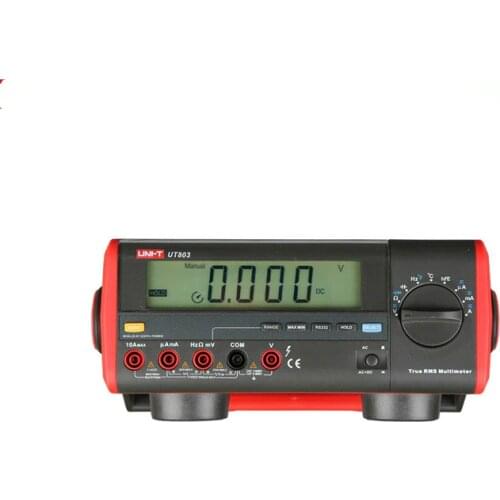 UT803 5999 Counts 100kHz True RMS Bench Type Digital Multimeter with RS232C/USB Interface LCD Backlight Display, Data Holdter