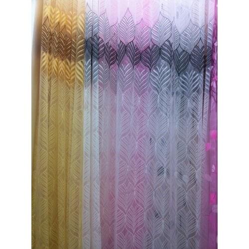 CS 34 White/Yellow/Coffee/Wine Red/Pink Floral Type Scarf Sheer Voile Door Window Curtain fabric Drape Panel Tulle Valances