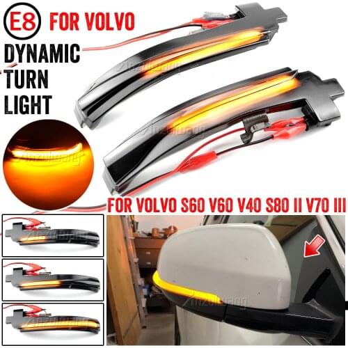 Dynamic Turn Signal Light For Volvo S60 CC V60 CC S60 II S80 II V70 III Car LED Rearview Mirror Sequential Indicator For Volvo V