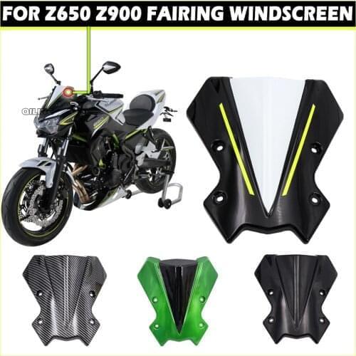 FOR KAWASAKI Z650 Z900 Z 900 Z 650 2020 Fairing Windscreen New Carbon Fiber Nose Fairing Windscreen Air Wind Deflector