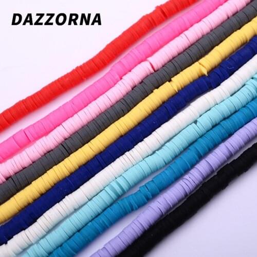 5mm Soild Colors Strip Soft Slice Round Clay Beads Polymer Saqure Loose Beads for Diy Jewelry Making Necklace Bracelet Accesory