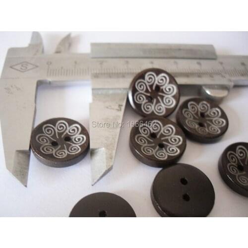 Wholesale 50 Pcs Wood Paint Sewing Buttons Scrapbooking Round 2 Holes 18mm scrapbooking accessories buttons