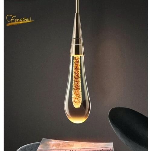 Nordic Luxury Crystal Staircase Pendant Lights Lighting Long Cable Pendant Lamp Restaurant Bar Bedroom Indoor Deco Light Fixture