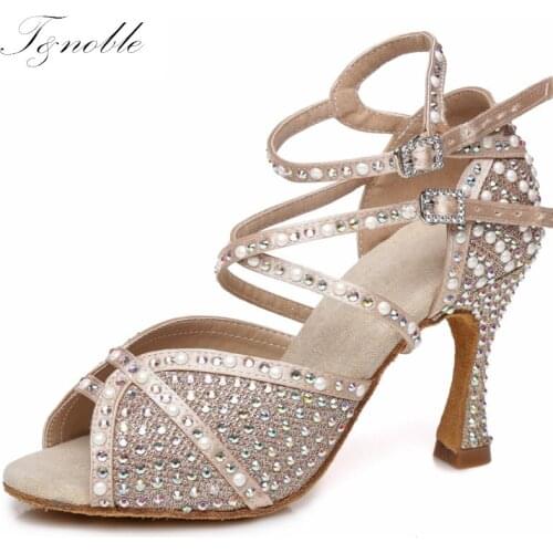 Sandals Women Latin Dance Shoes Ballroom Dancing Shoes Salsa Dance Shoes Black White Skin Color Size 33-44 Fashion Design L432