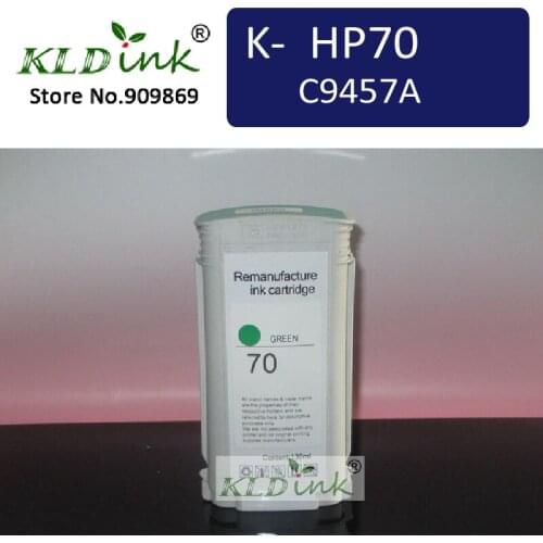 Compatible HP70 C9457A GREEN ink cartridge for Z2100 Z3100 Z3200 Z5200 printer