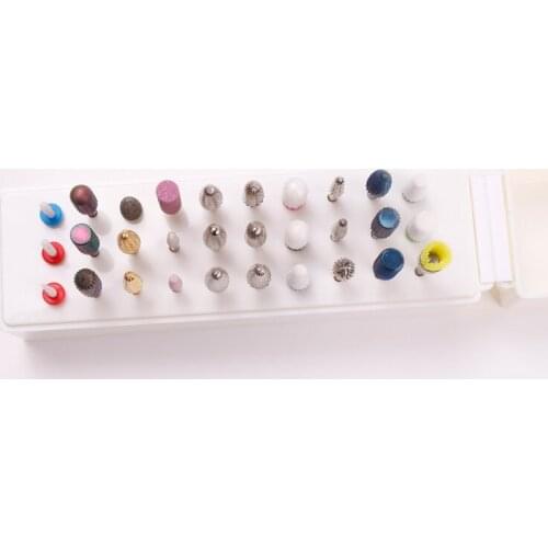 Display Rack 30 Hole Polishing Head Storage Box Nail Art Plug Show Stand Drill Grinding Bit Holder Container Accessories