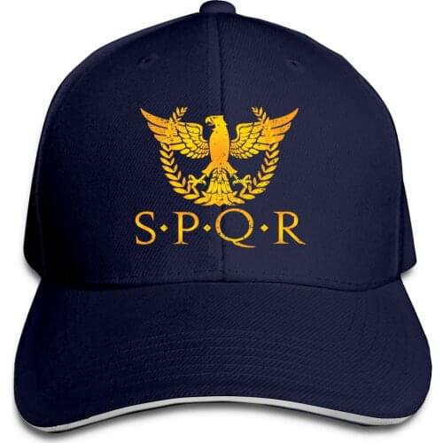 SPQR T-shirt Golden Spqr Rome Golf sun hat R221 Funny Mens Womens caps