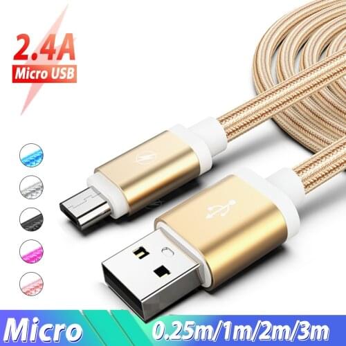 Micro USB Charger Cable Microusb Cable Cavo Micro Usb For Samsung A10 M10 A6 A7 2018 Lenovo 1/1.5/2/3 Meter Mobile Phone Charger
