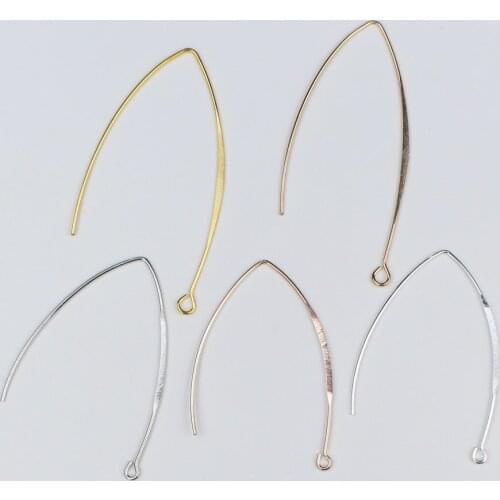 20pcs/lot Copper V-shaped French Earring Hooks Findings Ear Hook Wire for DIY Jewelry Making Supplies Findings Wholesale