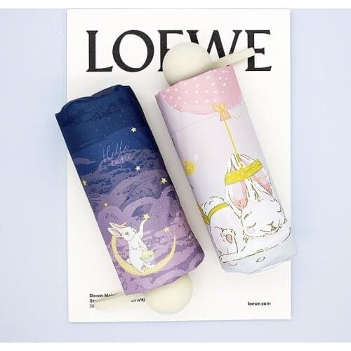 Umbrella animal pattern umbrella womens Umbrella Black Rubber five fold umbrella a variety of styles available