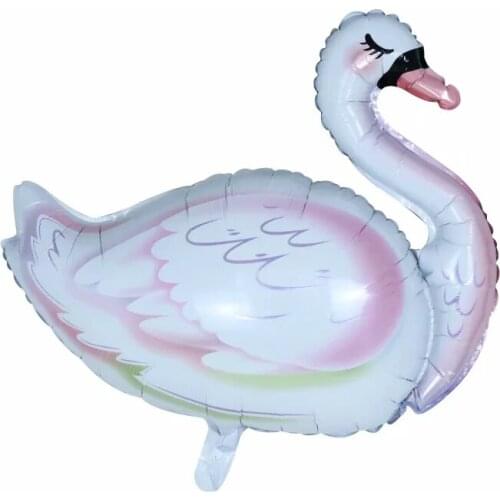 1pc Big white swan balloon happy Birthday Party Decorations princess kids toys baby shower girl air globos cumpleanos infantiles