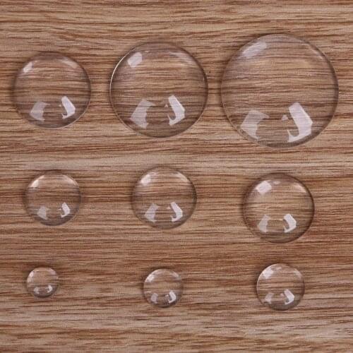 100 pcs Semicircle flat / sequins transparent sapphire glass patch DIY jewelry accessories accessories bottom bracket