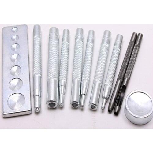 11 pieces/lot) tools Button installation tool. Sewing repair kit combination Rivet. buckle. Buttons. Knock rod by hand