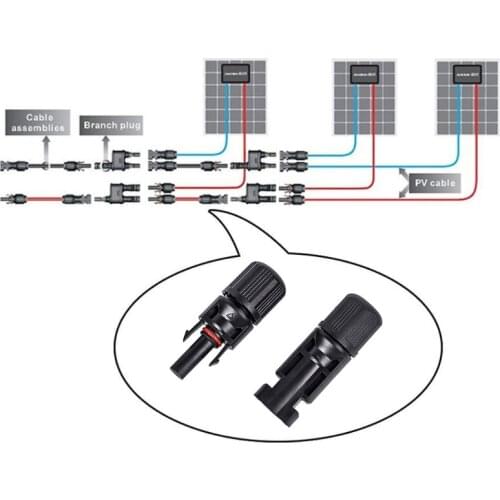 5/10/15 Set Waterproof Solar Panel Cable Connectors Compatible with Connector Male/Female Solar Connectors with Wholesale