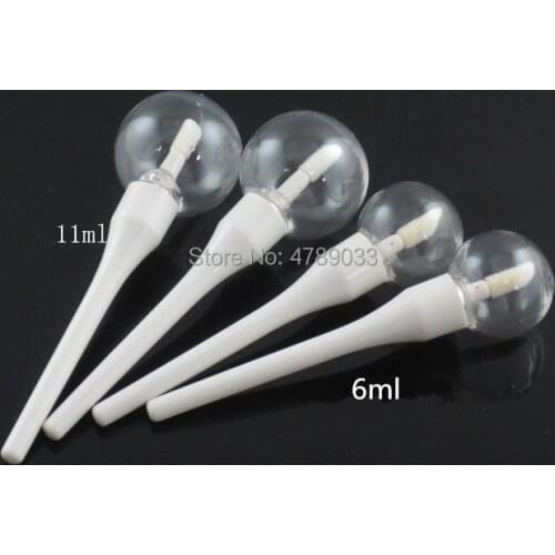 50/100pcs New Style Lollipop Lip Gloss Tube White Empty Lip Balm Bottles Makeup Tool Refillable Bottles 6/11ml