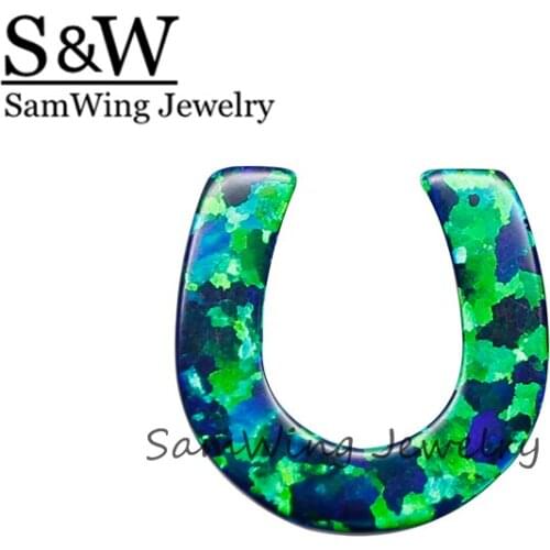 50PCS/ lot Wholesale Colorful 12x12mm Fire Opal horse shoes opal pendant special shape horse shoes for Noble riding opal Jewelry