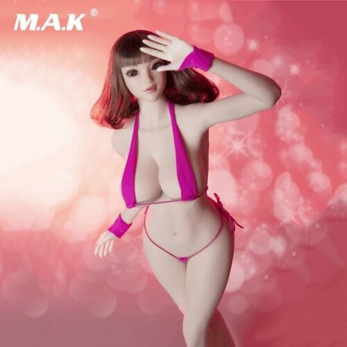 9 Skins 1/6 European Super Flexible Sexy Seamless Large Bust Female Body Metal Skeleton Detachable/Non Detachable Foot Model