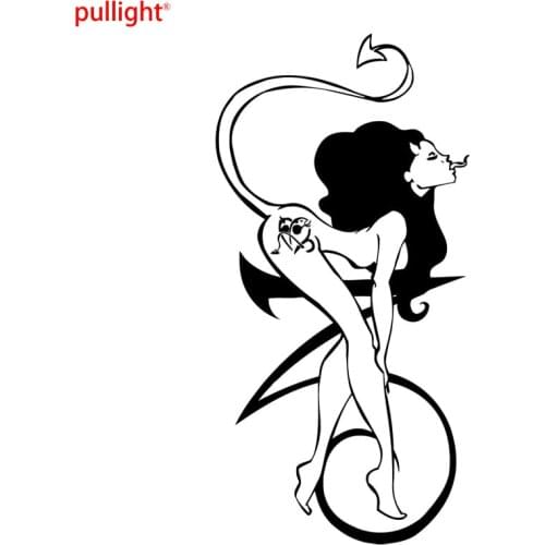 9cm*18cm Sexy Naked Woman Fashion Car Sticker Motorcycle SUVs Bumper Car Window Laptop Car Stylings Decor Vinyl Decal