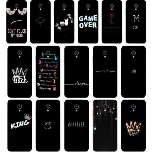 93AA Color text on a black background gift Soft Silicone Tpu Cover phone Case for Meizu M5 M5C M5S M6 M6T M6C M6 Note Case