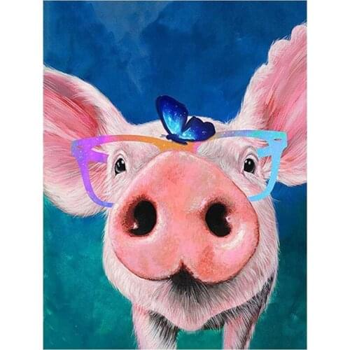 5D DIY Diamond Painting Diamond Painting Set Adult and Children Diamond Crafts Home Wall Decoration Piggy