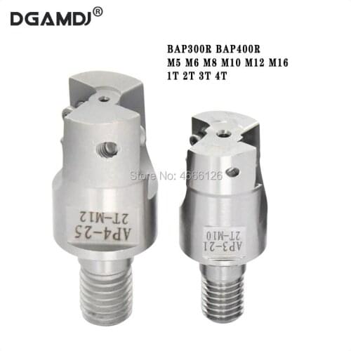 Free Shipping BAP300R 400R 1T 2T 3T 4T Right Angle Milling Cutter Head Thread M5 M6 M8 M10 M12 M16 for APMT1135 1604 CNC Insert