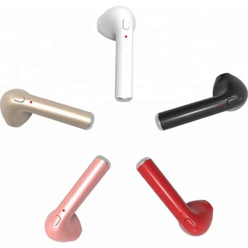 Free Sample Colorful i7S True Wireless Bluetooth Earbuds Invisible Sports Earphones