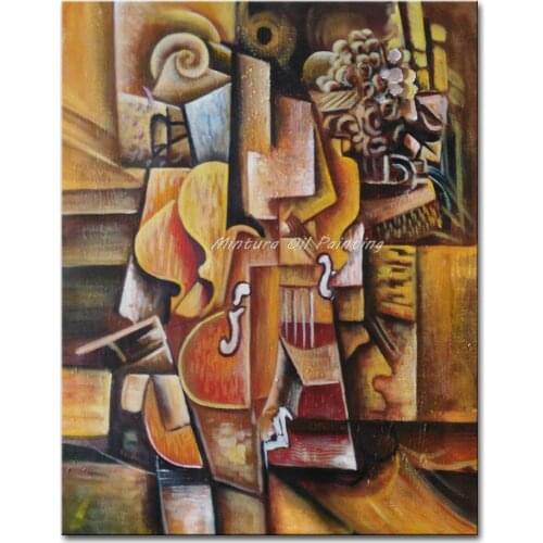 Dream Sound From Musical Instrument 100% Hand painted Modern Abstract Oil Painting On Canvas Wall Art Picure For Home Decoration