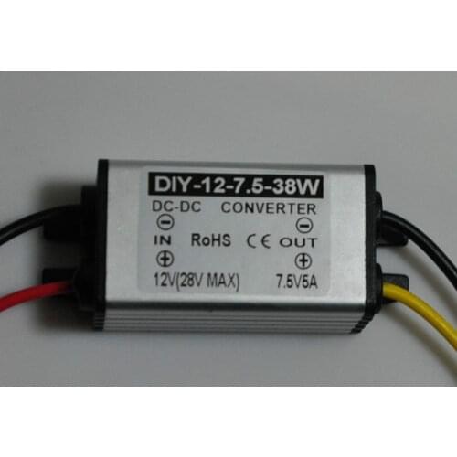DC 12V 24V (9V-28V) TO 7.5V 5A 38W Waterproof DC Converter Regulator buck Module