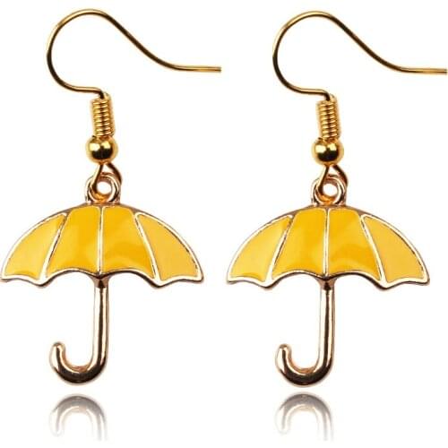 How I Met Your Mother Yellow Umbrella Earrings Stud Earrings Girl Ladys Kids Gift Jewelry