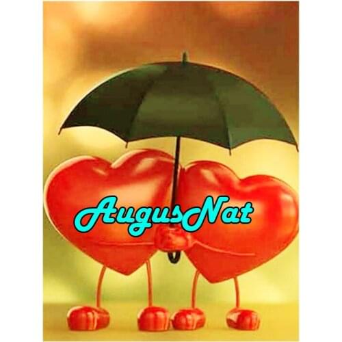 Umbrella diamond painting heart daimont embroidery full drill diamant mosaic love oil painting by numbers canvas painting puzzle