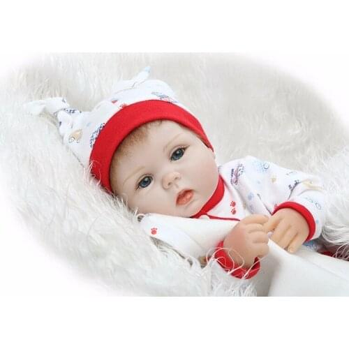 NPKCOLLECTION 40cm Silicone reborn baby doll toy lifelike for kid girls brinquedos soft vinyl newborn babies birthday gift doll