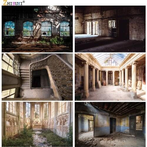 SHENGYONGBAO Art Fabric Backgrounds Interior Old House Corridor Stairs Portrait Photography Backdrops For Photo Studio2162TF-01