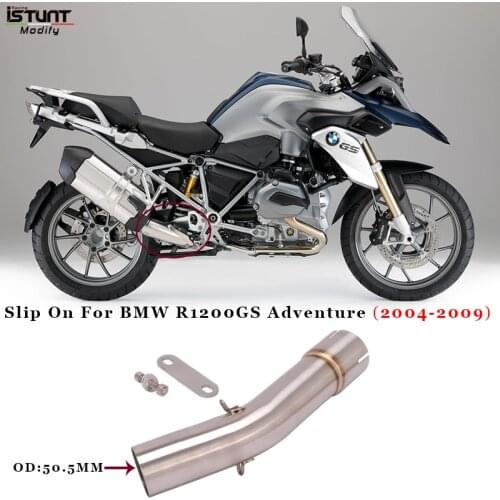 Slip On For BMW R1200GS ADV r1200 gs adventure 2004 - 2009 Motorcycle Exhaust Escape Modified Stainless Steel Middle Link Pipe