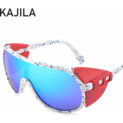 Vintage Steampunk Sunglasses Men 2021 Luxury Brand One Piece Mirror Sun Glasses For Women Windproof Sunglass Gafas De Sol Hombre