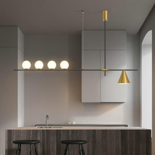 New LED chandelier golden modern restaurant kitchen interior decoration chandelier cafe bar lighting Chandelier