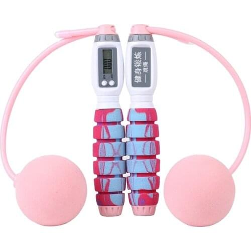 Outdoor Fitness Smart Jump Rope Calorie Counter Weighted Bearing Adjustable Speed Long Handle Skipping Rope