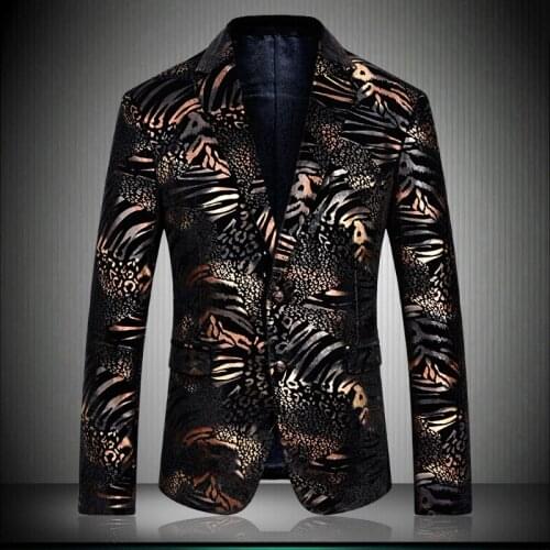 Pattern American Love Tiger Brand 2020 Slim Fit Party US Blazer Men Prom Wear Autumn Mens Suit Jacket 8657