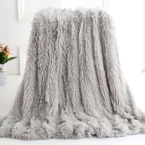 Shaggy Coral Blanket Warm Soft Blanket For Bed Sofa Bed Bedspreads Home Decoration Comfortable Bed Cover Plaid Blankets