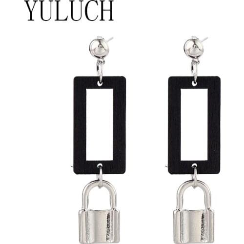 YULUCH women silver color metal lock ears studs nails ladies daily casual accessories girls birthday gifts jewelry