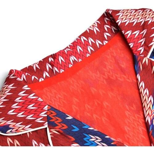 2020 New Fashion Shirt Short Sleeve Print Boho Summer Dress Women Pleated Midi Knee Length Office Ladies Work Casual Wear