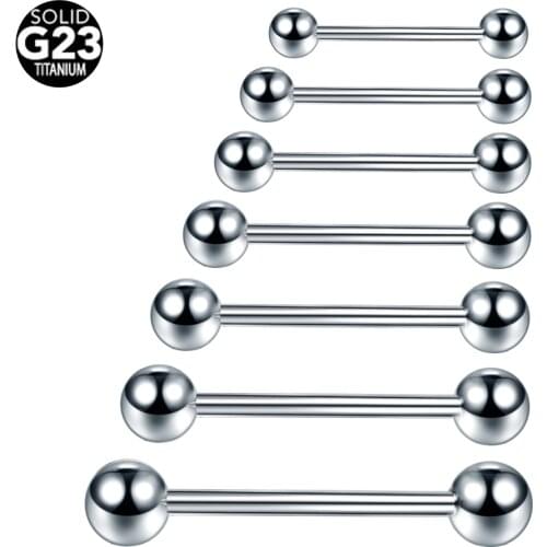1PC G23 Titanium Straight Barbell Tongue Rings Helix Piercing Septum Industrial Barbell Earring Piercing Sexy Body Jewelry