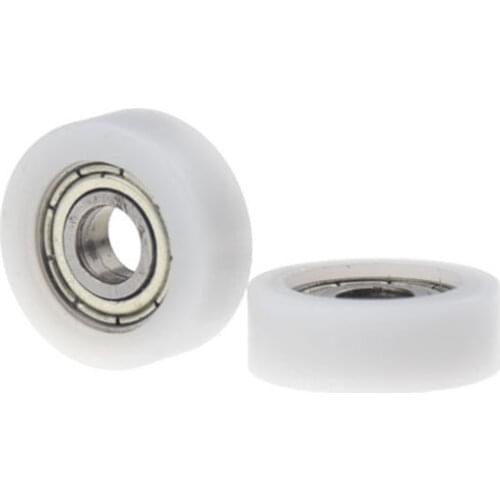 1Pcs 5x17x6 Mm Nylon Plastic Wheel With Bearings Flat Miniature Pulley POM Hard Bearing Wheel For Sliding Door And Window