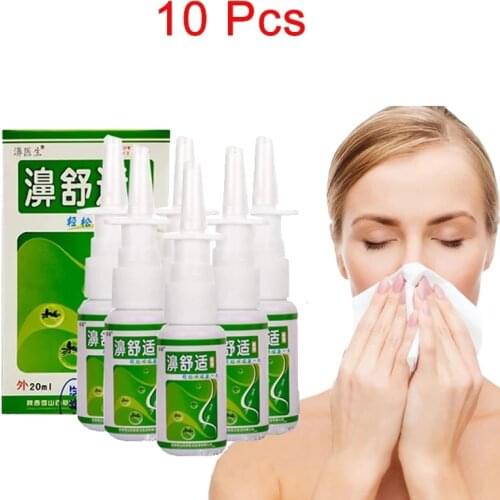 10/5 Bottles 20ml Rhinitis Spray Nasal Nose Care Chronic Rhinitis Treatment Sinusitis Spray Chinese Traditional Medical Herb