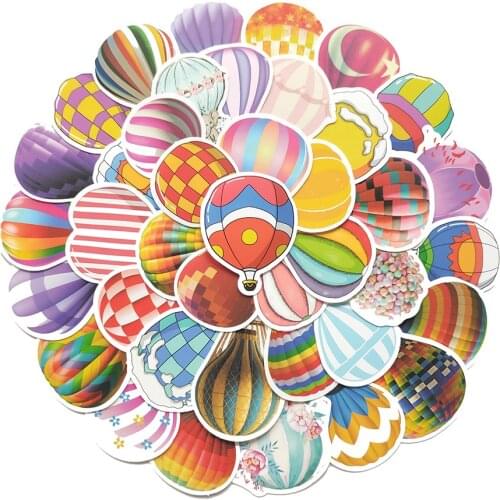 10/50Pcs Cartoon Hot Air Balloon Stickers Colorful Balloon Patch Cute Clothes Embroidered DIY Clothes Patchwork