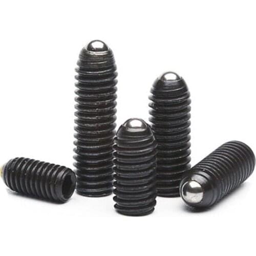 10pcs M6 12.9 level alloy steel Allen bead positioning screws bolts hex socket ball head spring plunger screw bolt 8mm-30mm long