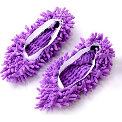 3 Pairs/lot Home Floor Cleaning Slipper Mop Clean Cloth Lazy Shoes Covers Duster Cloth Chenille Micro Fiber A Shoe-ready Mop